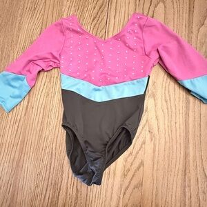 Danskin Pink and Aqua Girls Leotard Sz 4/5 BC